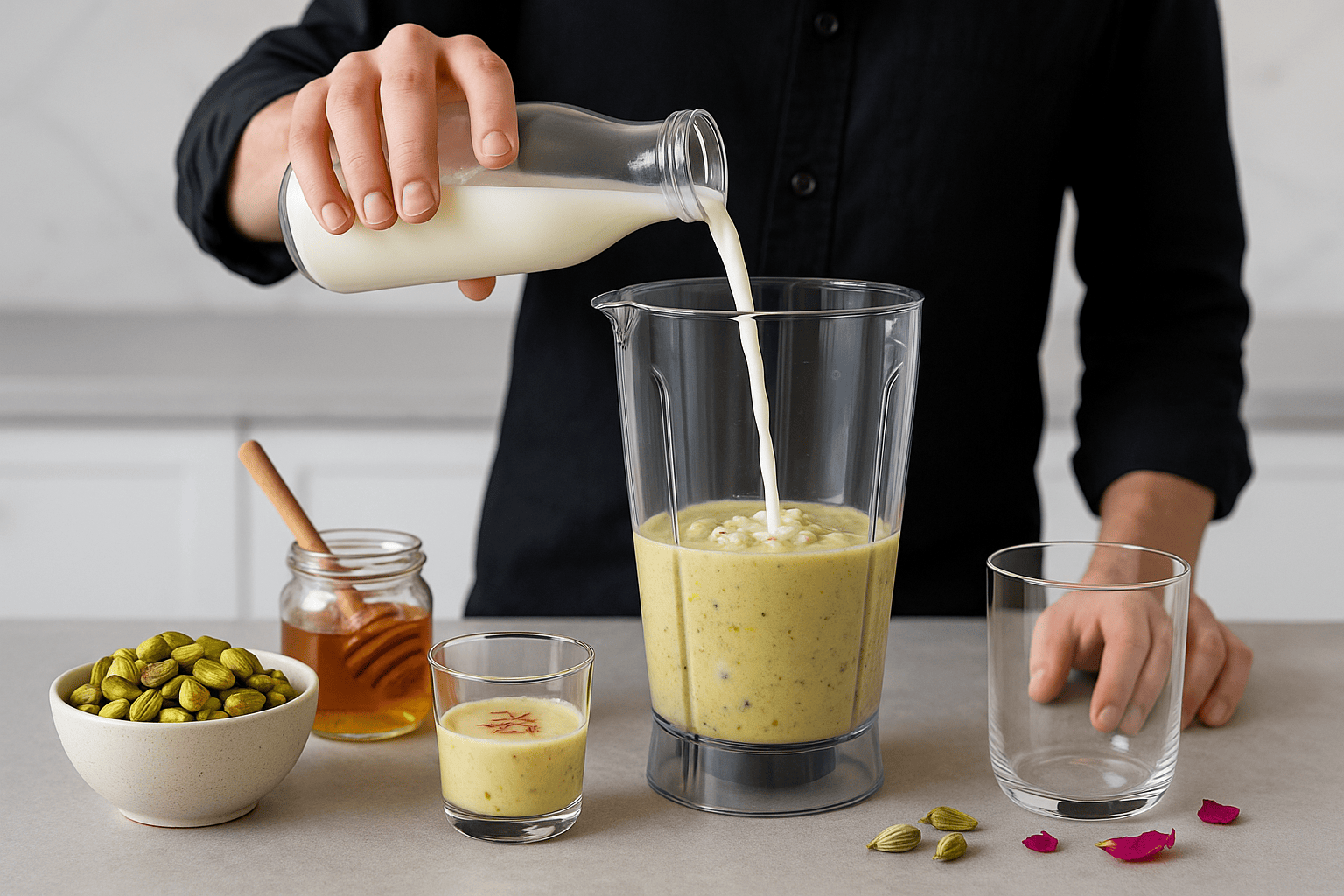 Pistachio Smoothie With Saffron